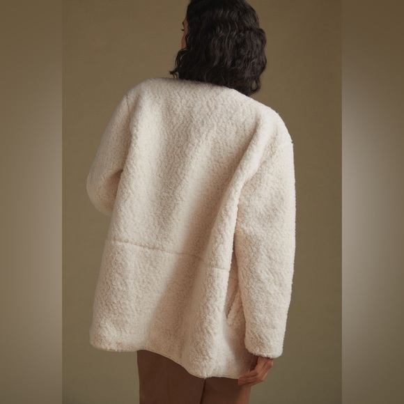 7 FOR ALL‎ MANKIND Cozy Toggle Front Sherpa Jacket - Picture 3 of 6